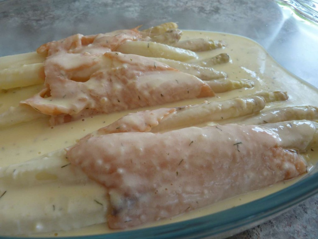 Recette Roulé d'asperges au saumon fumé La cuisine de Martine