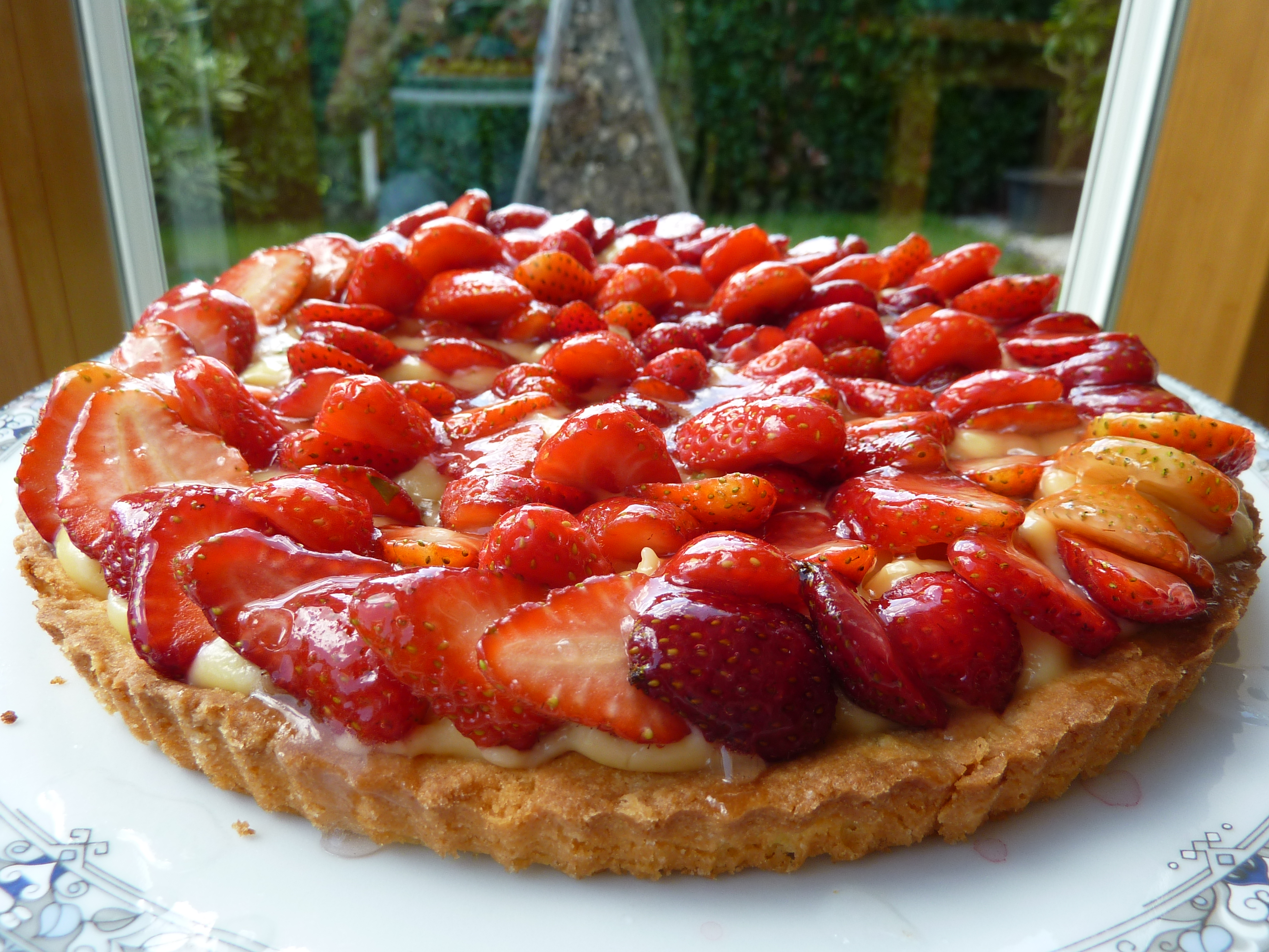 Tarte aux fraises palet breton