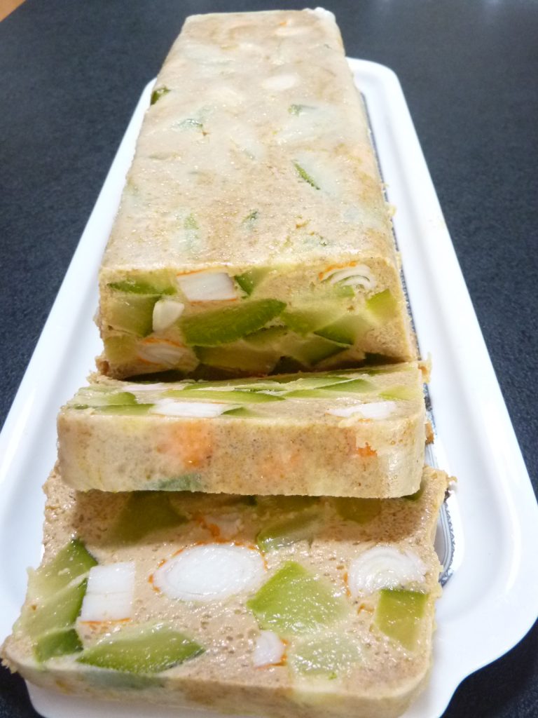 Recette Flan de courgettes, bisque de homard, surimi La cuisine de Martine