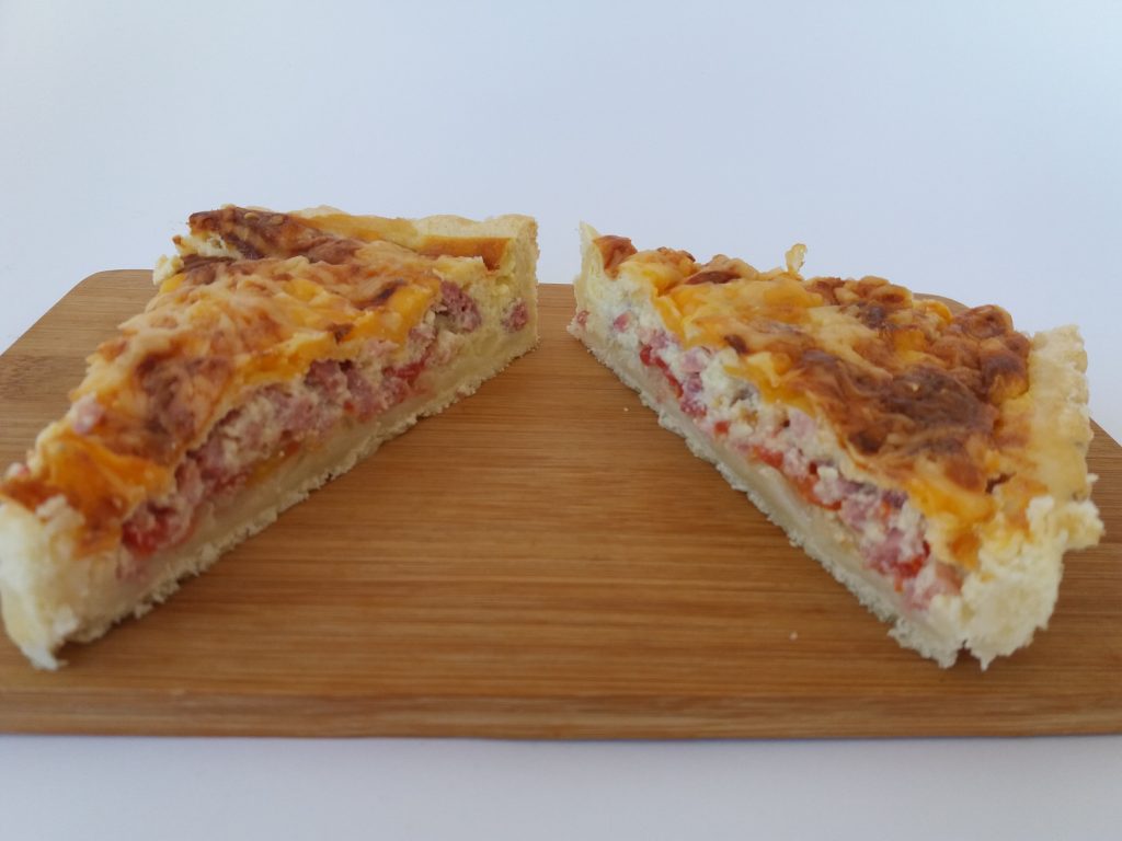 Recette Quiche lardonstomatesoignons La cuisine de Martine