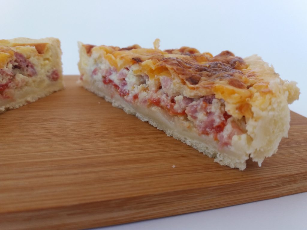 Recette Quiche lardonstomatesoignons La cuisine de Martine