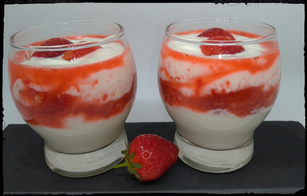 Recette - Verrine fromage blanc aux fraises - La cuisine de Martine